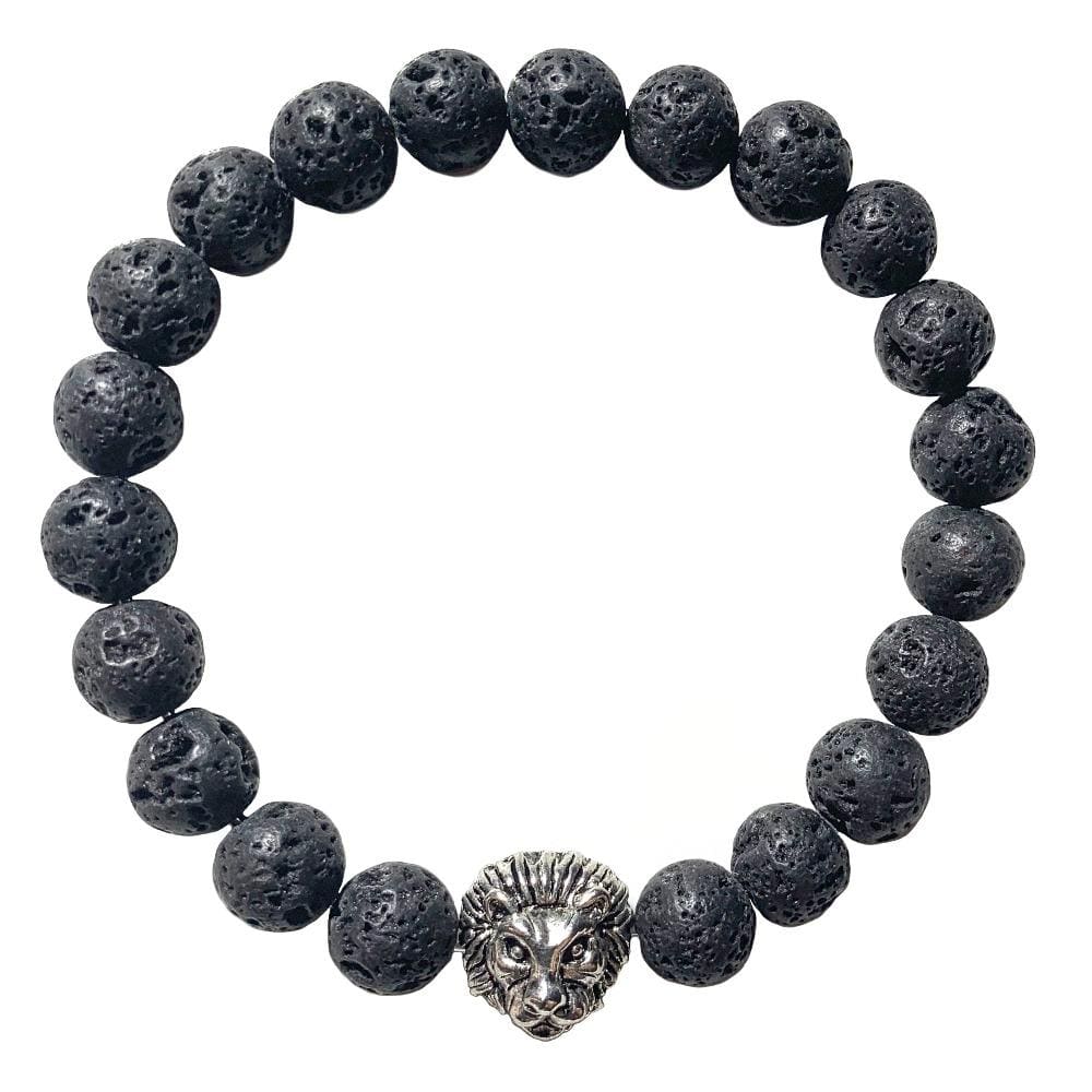 Lion Lava Stone Bracelet