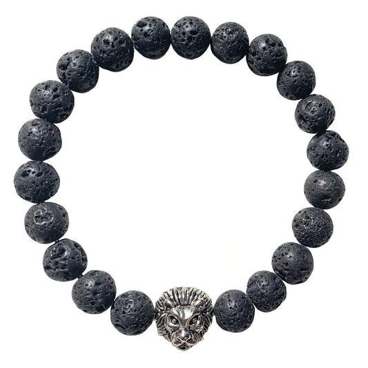 Lion Lava Stone Bracelet