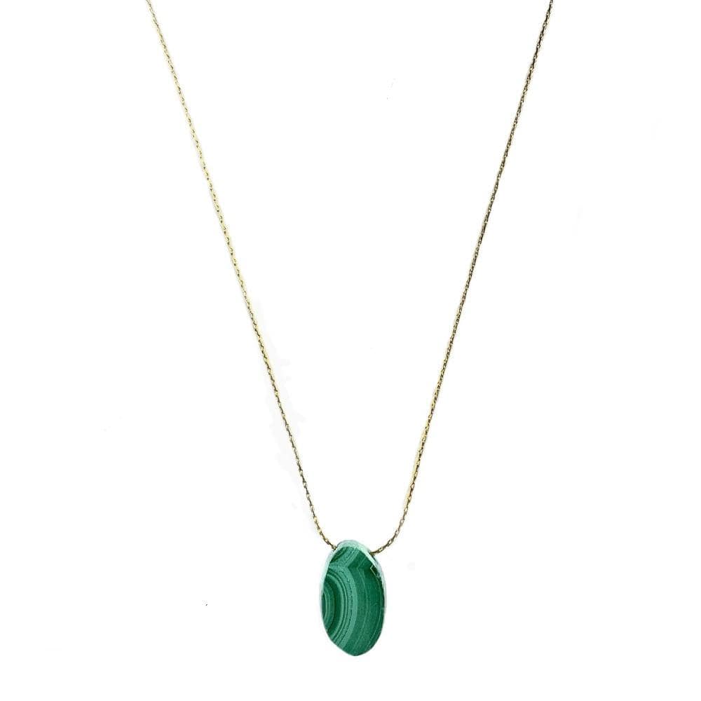 Gold Malachite Necklace