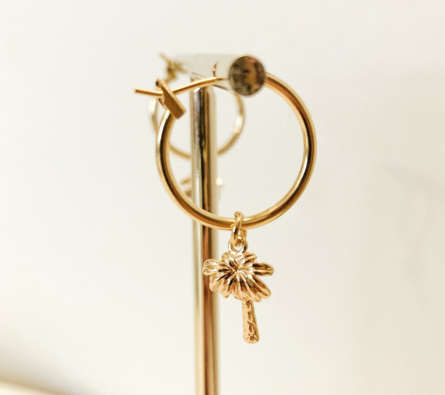 Mini Palm Trees Earrings Hoops