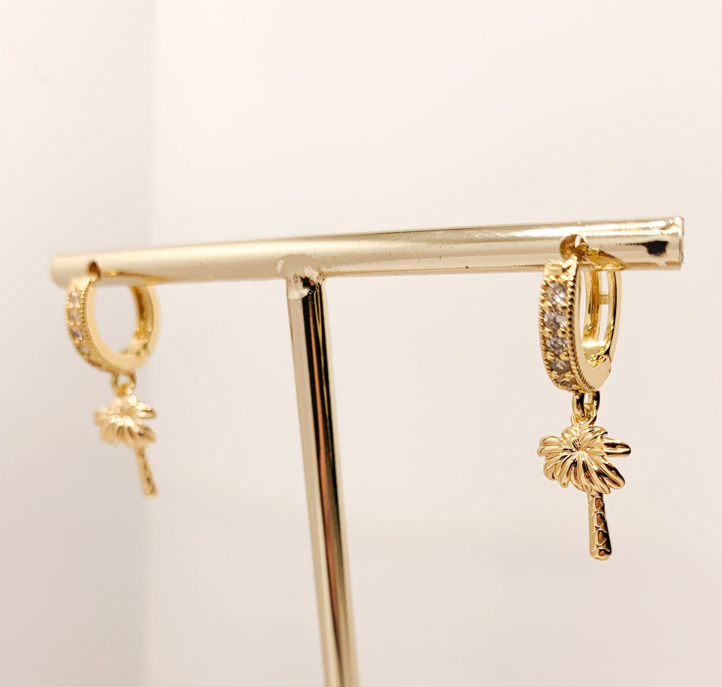 Mini Palm Trees Earrings Zirconia
