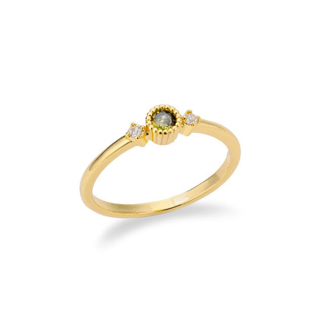 River Stacking Ring Birthstone