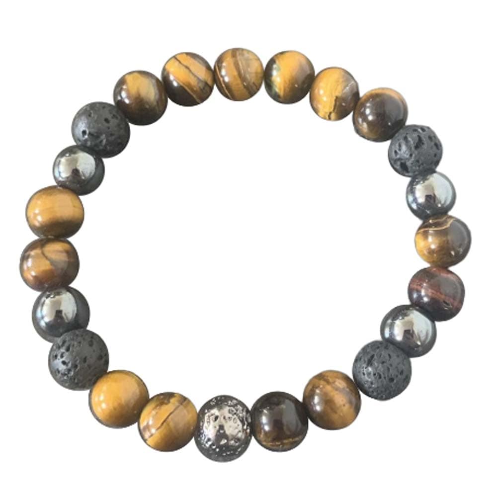Soulmate Bracelet <br> Tiger Eye, Lava Stone