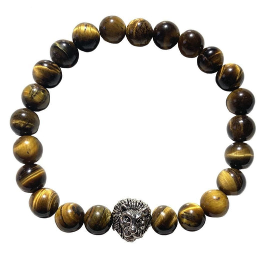 Lion bracelet with Tiger eye