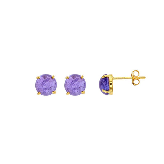 Tanzanite Stud Earrings 18k Gold