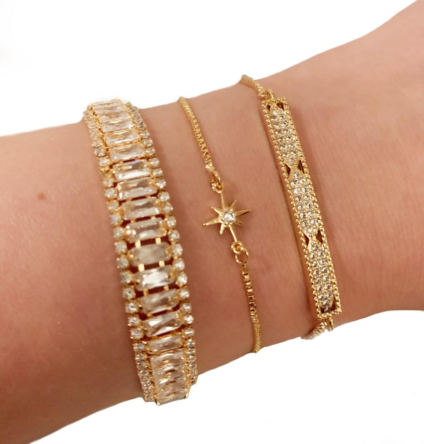 Rhinestone Gold Bracelet