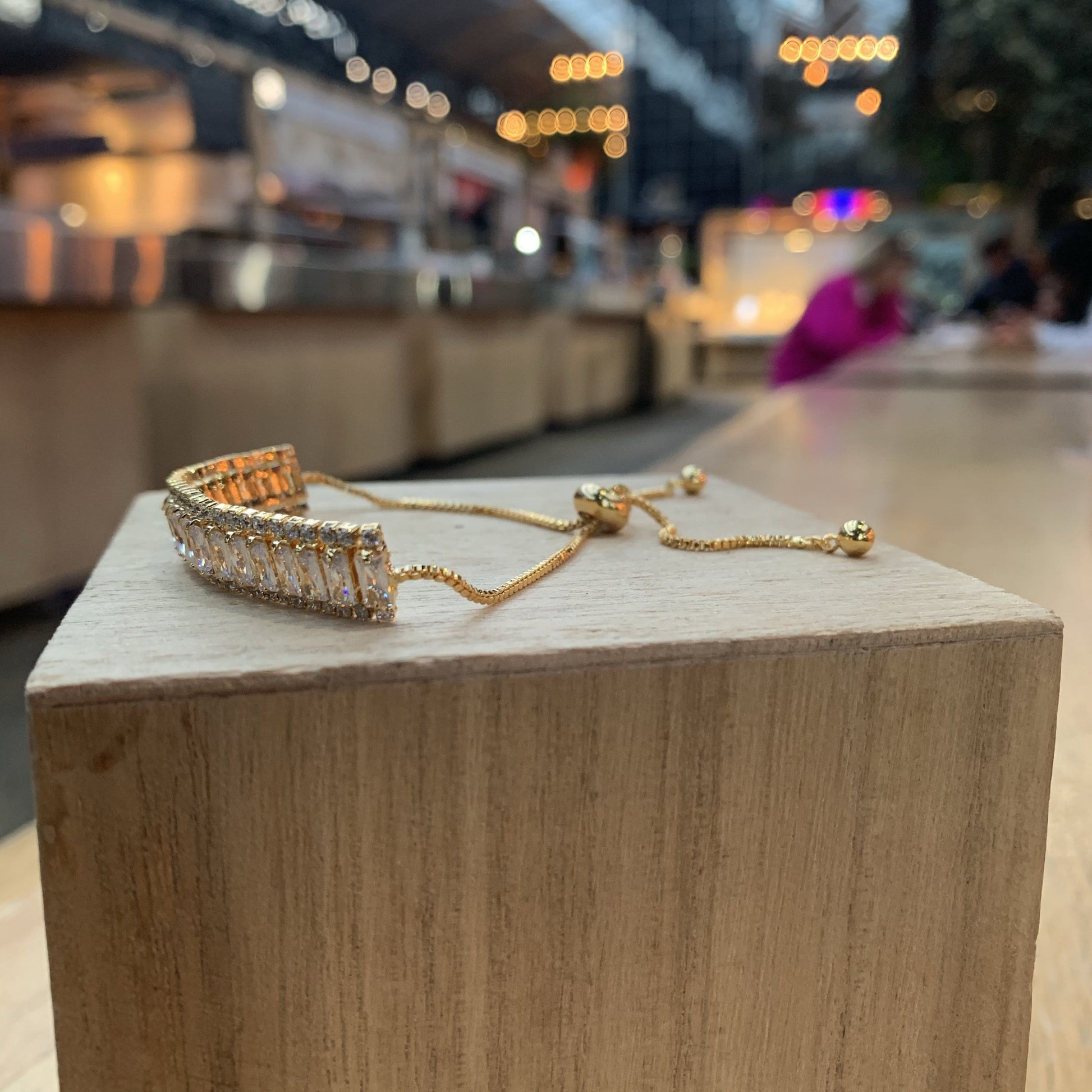 Rhinestone Gold Bracelet