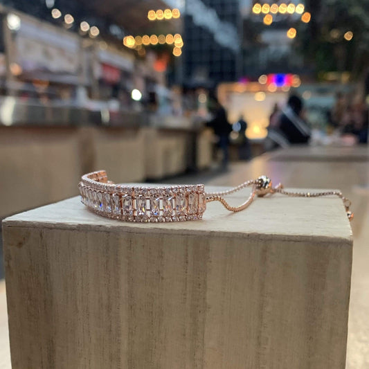 Rhinestone Rose Gold Bracelet