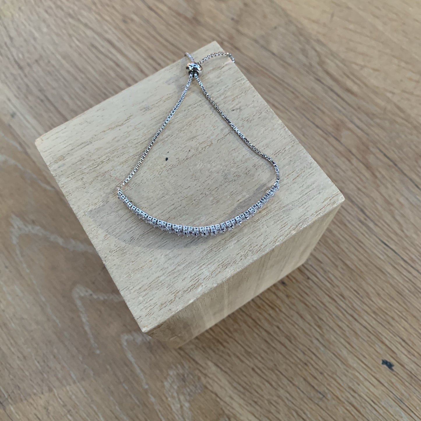 Rhinestone Silver Bracelet