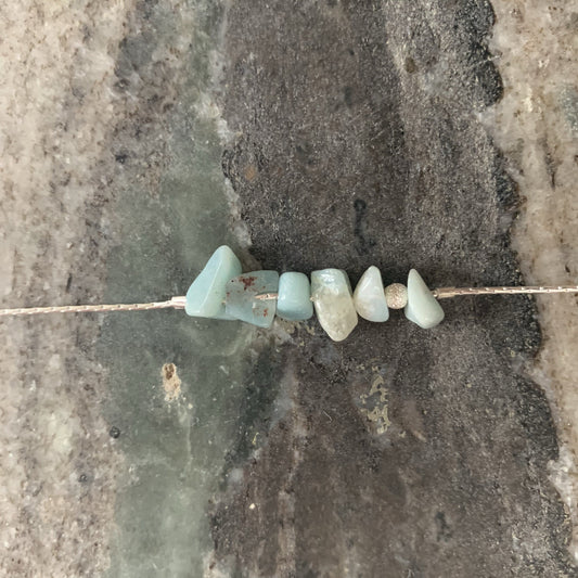 Aquamarine bracelet sterling silver