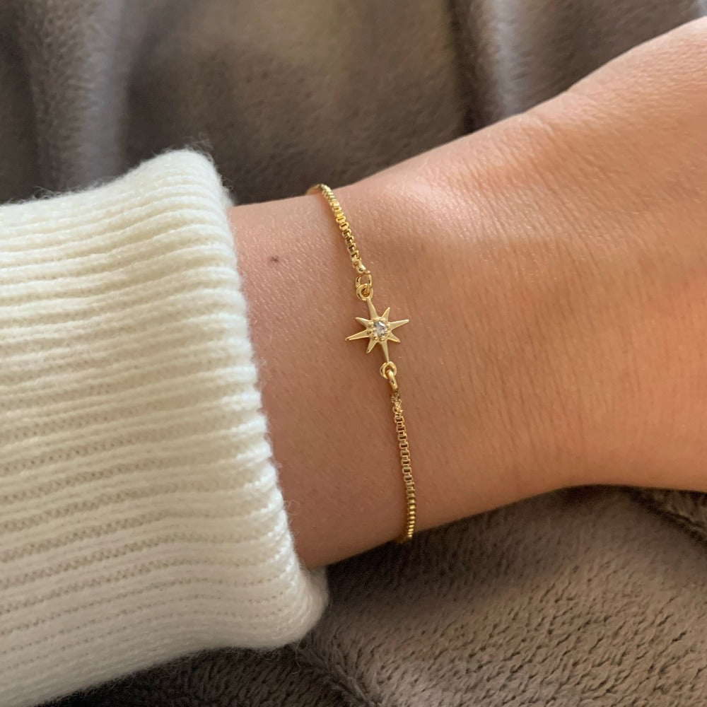 Stardust Gold Bracelet Adjustable | Mi Cielo London