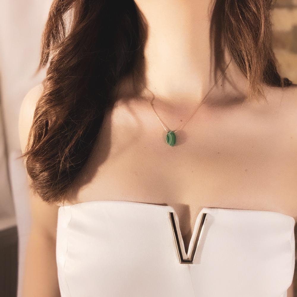 Gold Malachite Necklace