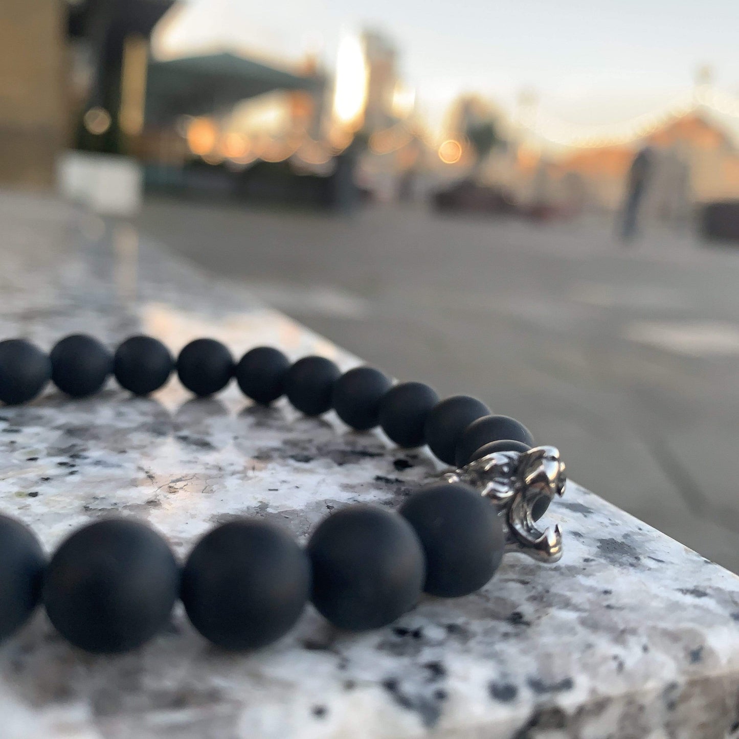 Men Tiger Bracelet Black Onyx
