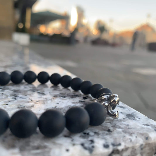 Men Tiger Bracelet Black Onyx
