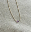 Amethyst Gold Necklace (February's Birthstone) <br> Minimalist