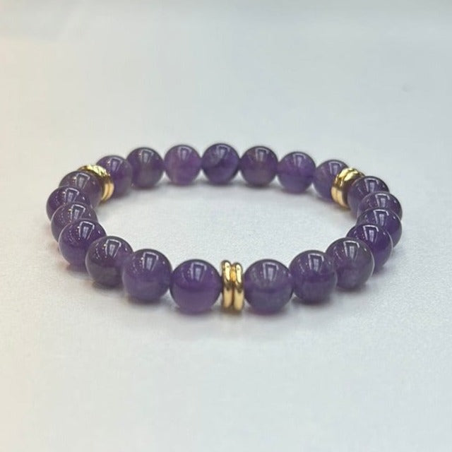 Amethyst Duo Disk Bracelet