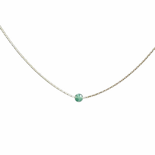 Emerald Gold Necklace (May's Birthstone) <br> Minimalist