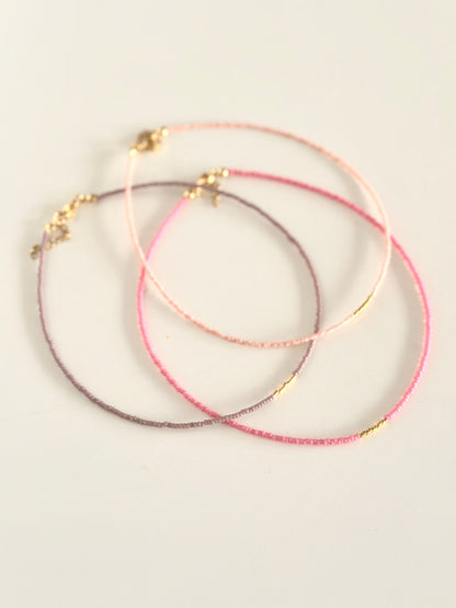 Miyuki Necklace - Candy Pink Gold
