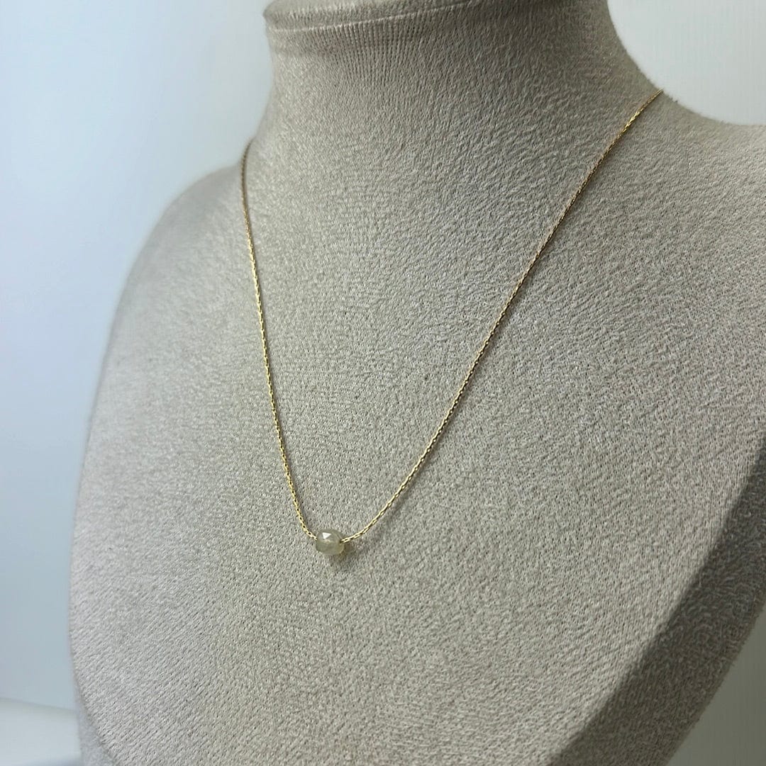 Citrine Gold Necklace (November Birthstone) <br> Minimalist square