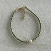 Mimi Pistachio Green Pearl Gold Bracelet