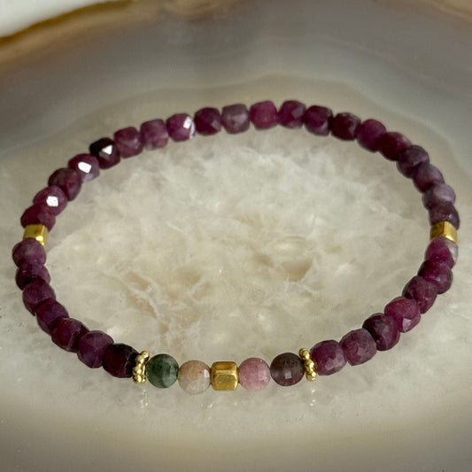 Pink and Watermelon Tourmaline Bracelet (GV)