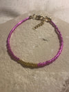 Miyuki Bracelet - Fushia Pink Gold