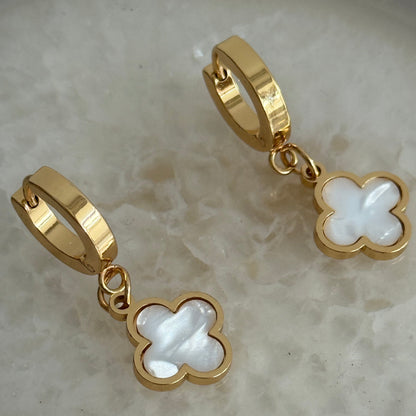 Clover Gold Hoops (Stainless steel)