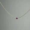 Ruby Gold Necklace (July's Birthstone)<br> Minimalist
