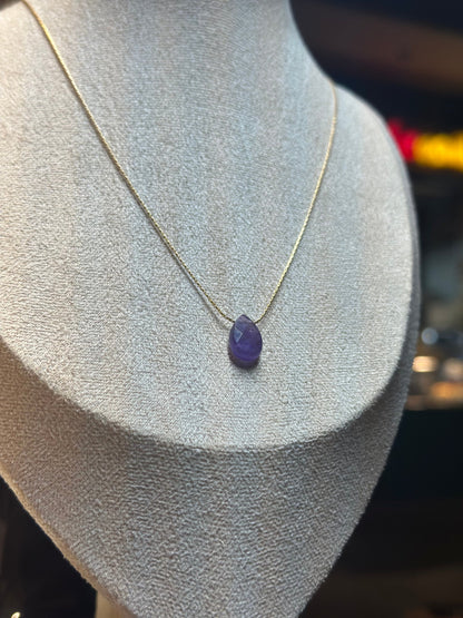 Amethyst Drop Necklace