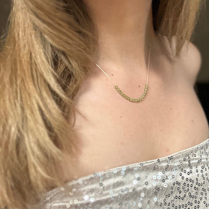 Peridot Necklace Gold filled 14k