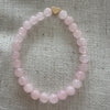 Rose quartz Bracelet Gold Heart 6mm <br> Bohemian Bracelet