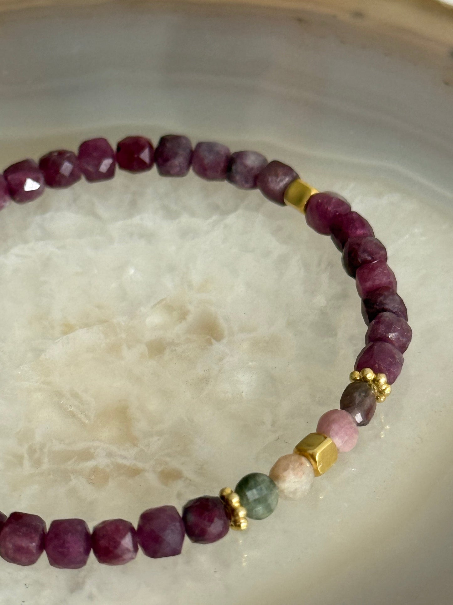 Pink and Watermelon Tourmaline Bracelet (GV)