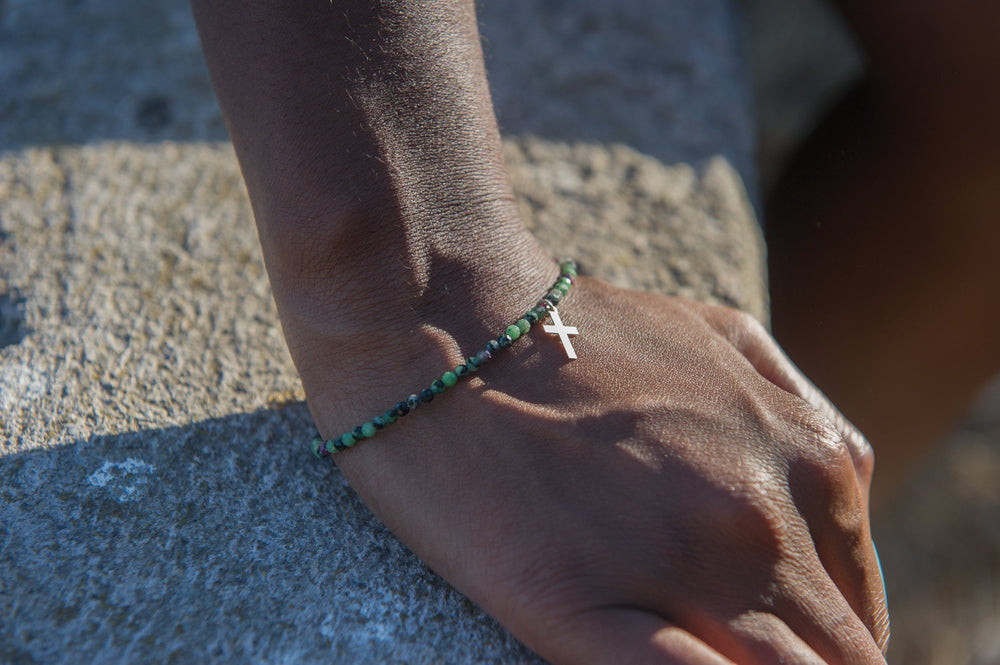 ruby in ziosite bracelet