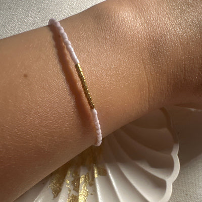 Miyuki Bracelet Light Lilac Shimmery Gold