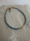 Miyuki Bracelet - Dusk Blue Gold