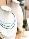 Miyuki Necklace - Sky Blue Gold