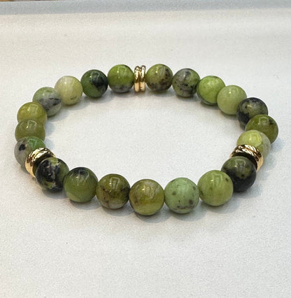 Peridot Duo Disk Bracelet