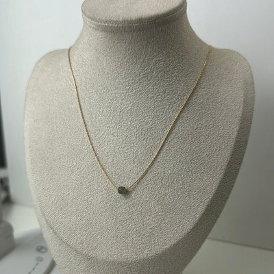 Kyanite Gold Necklace <br> Minimalist square