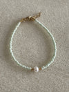 Mimi Soft Mint Green Gold Bracelet