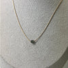 Kyanite Gold Necklace <br> Minimalist square