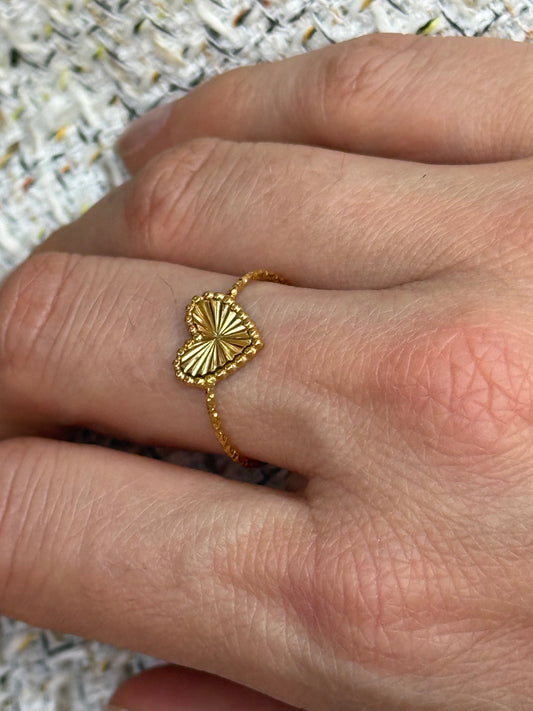 Heart Gold Ring