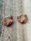 Flower Earrings Strawberry quartz | Mi Cielo London
