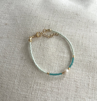 Miyuki Bracelet - Sea Blue Pearl