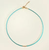 Miyuki Necklace - Sea Blue Gold