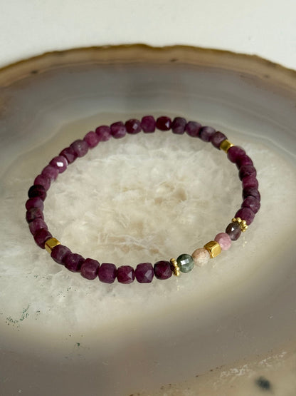 Pink and Watermelon Tourmaline Bracelet (GV)