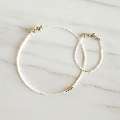 Miyuki Necklace - White Ivory
