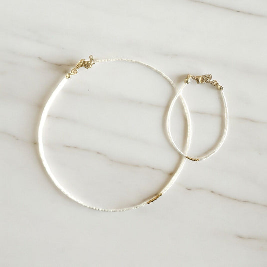 Miyuki Necklace - White Ivory