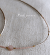 Miyuki Necklace - Light pink and Rose quartz