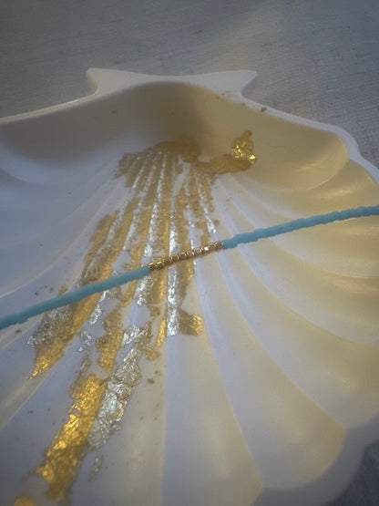 Miyuki Bracelet - Sky Blue Gold