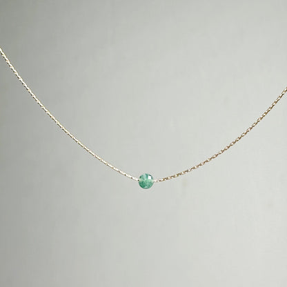 Emerald Gold Necklace (May's Birthstone) <br> Minimalist